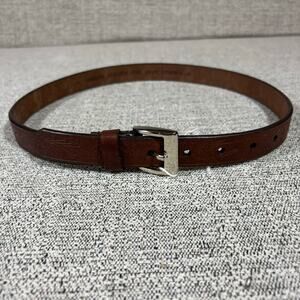 Woman’s Full Grain Leather Brown Belt Size Medium Black